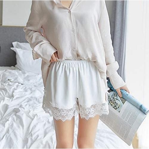 【D-C10134】インナーパンツ ペチコート ペチパン 見せパン レディース 裾レース リボン ボトムス ショートパンツ ペチパンツ パンツ 部屋着 |  | 07