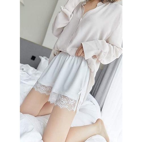 【D-C10134】インナーパンツ ペチコート ペチパン 見せパン レディース 裾レース リボン ボトムス ショートパンツ ペチパンツ パンツ 部屋着 |  | 08