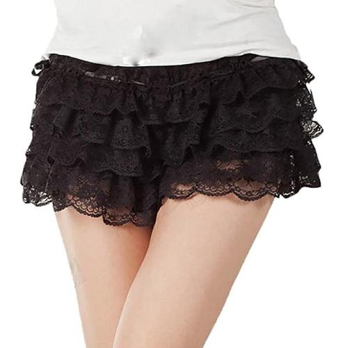 【D-C10160】ペチパンツ タップパンツ 透けない インナー ブライダル パーティー ペチコート フレアー レース フリル ショート丈 | 