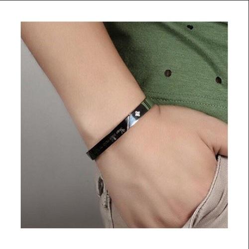 【D-J0002】刻印入り「Your smile make me happy」 Czダイヤモンド 入り サージカルステンレス ペア バングル カップル ブレスレット レディース メンズ |  | 03