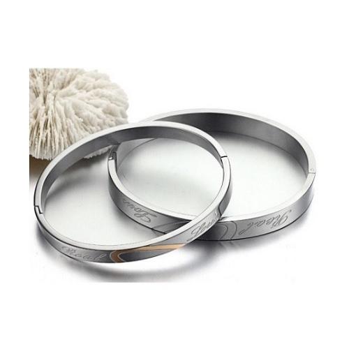 【D-J0004】ペアバングル 刻印入り「Real Love」 ステンレス シルバー ペア プレゼント　記念日　カップル |  | 03