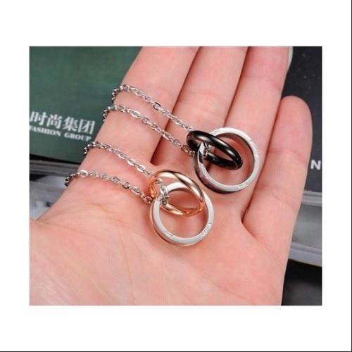 【D-J0010】ペア ネックレス 恋人 ペンダント 刻印唯一の永遠の愛 ステンレス製 (ペアセット)　カップル　記念日 |  | 02