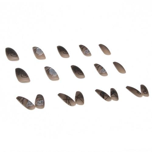 chip-005 ネイルチップ　グレー　バタフライ　シースルー　付け爪　24pic 可愛い　ギャル　ロング　成人式　イベント |  | 03