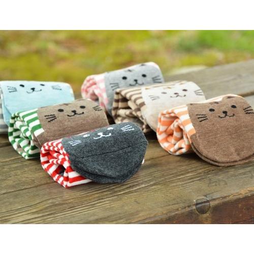 猫柄 レディースソックス かわいい 靴下 カラフル ファッション 靴下セット ガールズ 6足セット カジュアルな レディース靴下 ボーダー柄 (6足組) |  | 08