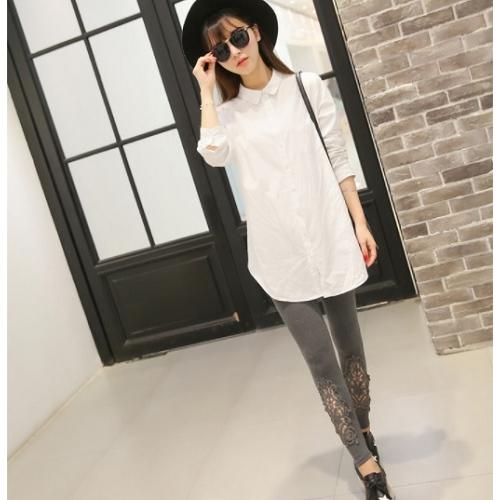 花柄　レース　レギンス　スパッツ　薄手　9分丈　レギパン　フリーサイズ　レディース　ヨガ　フィットネス　４色展開 |  | 05