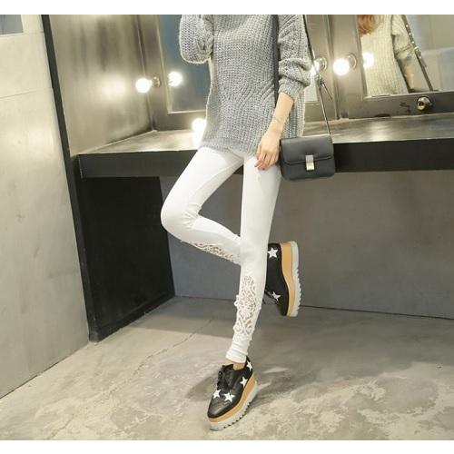 花柄　レース　レギンス　スパッツ　薄手　9分丈　レギパン　フリーサイズ　レディース　ヨガ　フィットネス　４色展開 |  | 08