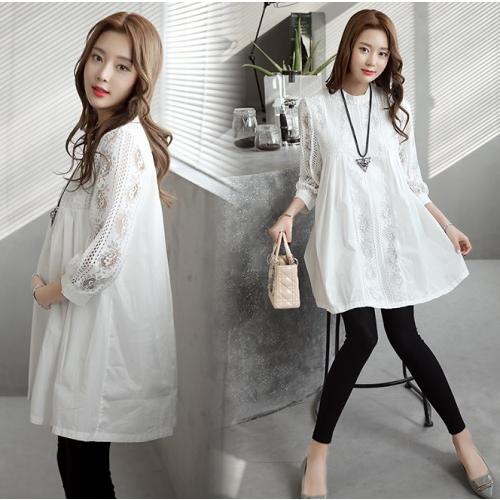 レースブラウス　マタニティ　ゆったり　体型カバー　大きめ　レディース　ブラウス　チュニック |  | 03