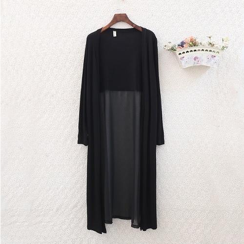 シフォンカーディガン レディース 春 夏 アウター ロング丈 シースルー 3色展開 フリーサイズ 韓国風 冷房対策 冷え防止 日焼け対策 |  | 01