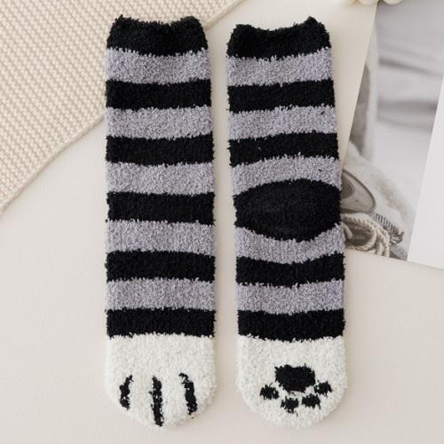 もこもこソックス　6色セット　猫　肉球　防寒　ルームソックス　可愛い　モコモコ靴下　靴下　ソックス |  | 03