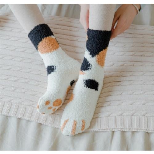 もこもこソックス　6色セット　猫　肉球　防寒　ルームソックス　可愛い　モコモコ靴下　靴下　ソックス |  | 07