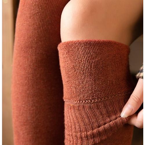 ニーハイソックス　分厚め　防寒　ルームソックス　綿素材　カラフル　ソックス　靴下 |  | 02