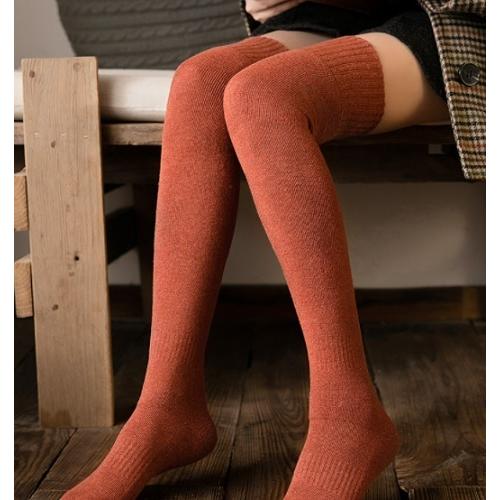 ニーハイソックス　分厚め　防寒　ルームソックス　綿素材　カラフル　ソックス　靴下 |  | 04