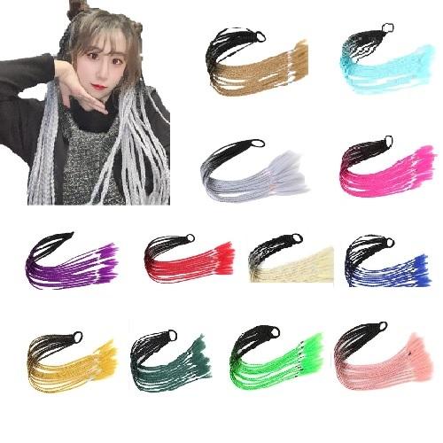 12束　パック 60cm ウィッグ エクステ 三つ編み 編み込み カラー 結ぶだけ  ダンス  ダンサー 発表会 イベント グラデ | 