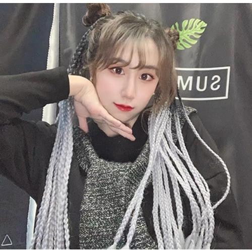 12束　パック 60cm ウィッグ エクステ 三つ編み 編み込み カラー 結ぶだけ  ダンス  ダンサー 発表会 イベント グラデ |  | 01