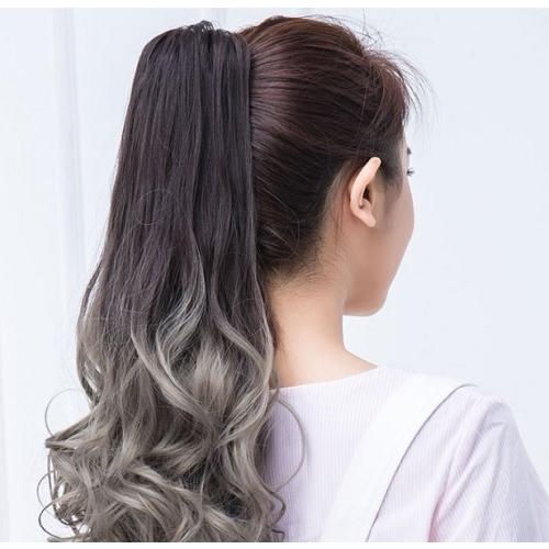 グラデーションカラー エクステンション ポイントウィッグ ポニーテールウィッグ 巻き髪 リボン付き エクステ ロング カール 取付簡単 耐熱 選べる4色 |  | 04