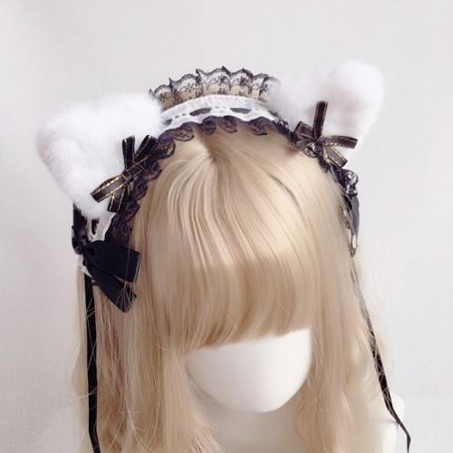 ねこ耳 ロリータ ヘッドドレス カチューシャ  髪飾り ヘアアクセサリー コスプレ コスチューム 猫耳 |  | 05