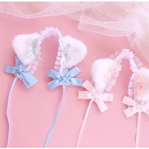 ねこ耳 ロリータ ヘッドドレス カチューシャ  髪飾り ヘアアクセサリー コスプレ コスチューム 猫耳 |  | 06