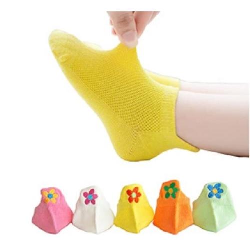 ガールズ　靴下　花柄　子供　ソックス　5足セット　メッシュ　くるぶし　女の子　3〜5歳　15〜18ｃｍ |  | 03