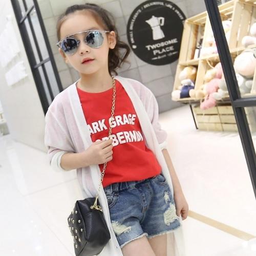 キッズ　ショート　デニム　子供　フリンジ　クラッシュ　女の子　男の子　男女兼用　4〜8歳 |  | 06