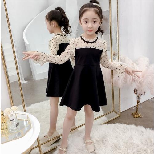 ハート柄　ワンピース　キッズ　女の子　シースルー　フリル　フォーマル　かわいい　子供服 |  | 02