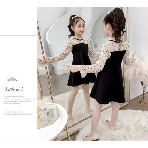 ハート柄　ワンピース　キッズ　女の子　シースルー　フリル　フォーマル　かわいい　子供服 |  | 06