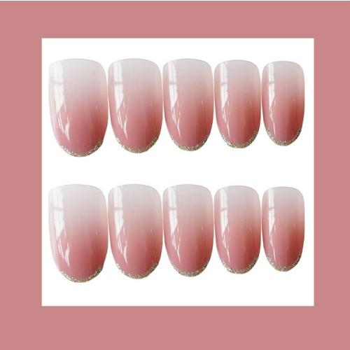 chip-001 24枚入 人気の色 手作りネイルチップ ファッション プノンペン グラデーション色 和風 夢幻 ネイルアート ゴールド　フレンチデザイン |  | 01