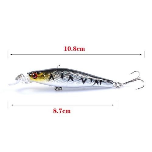 【R-0018】海釣り 淡水 ルアー セット, 5個セット アシストフック 渓流ルアー シーバス ヒラメ オールシーズン 8.5cm 8.4g フローティングミノー |  | 02