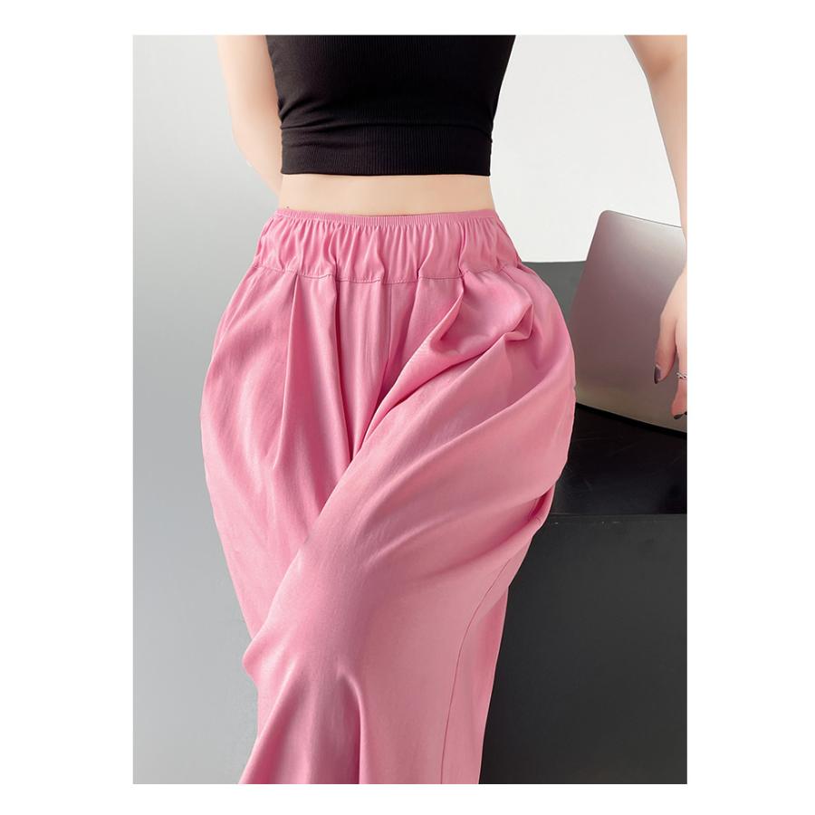ワイドパンツ レディース パンツ ウエストゴム チノパン ズボン ロング ボトムス ゆったり イージーパンツ ガウチョ カジュアル 春夏 体型カバー | ブランド登録なし | 10