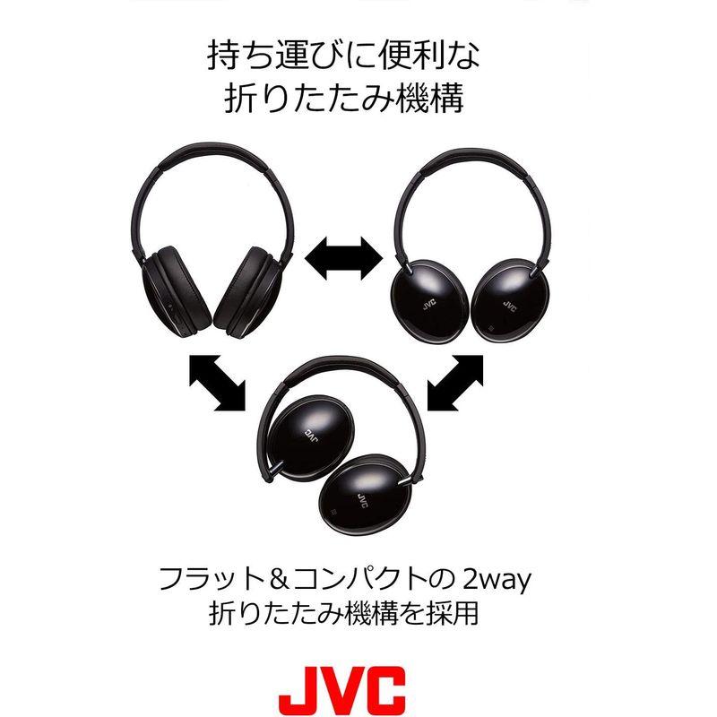 JVC HA-S88BN ノイズキャンセリングヘッドホン Bluetooth・NFC対応 連続27時間再生 有線接続対応 ハンズフリー通話用 HA S88BN ノイズキャンセリングヘッドホン Bluetooth NFC対応 連続27時間再生 有線接続対応 ハンズフリー通話用