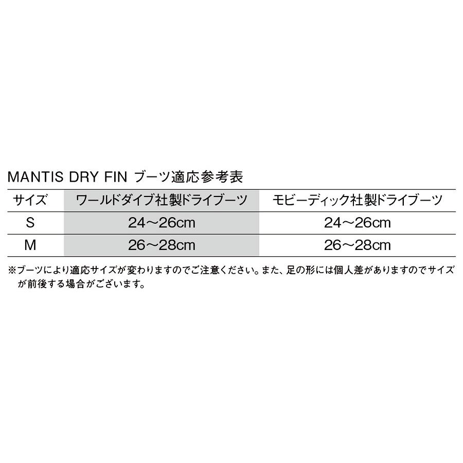 ダイビング用フィン 　GULL/ガル マンティスドライフィン(スプリングストラップ付き) GF-2283P・GF-2285P_2