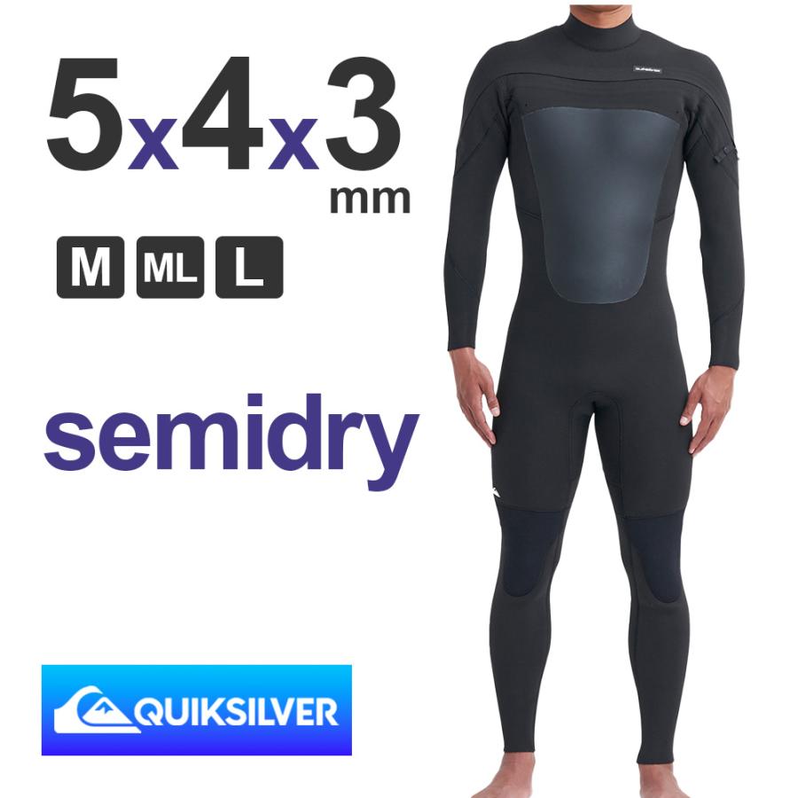 【セール】ジャパンモデル クイックシルバー セミドライ5/4/3 チェストジップ セール】ジャパンモデル クイックシルバー セミドライ5/4/3