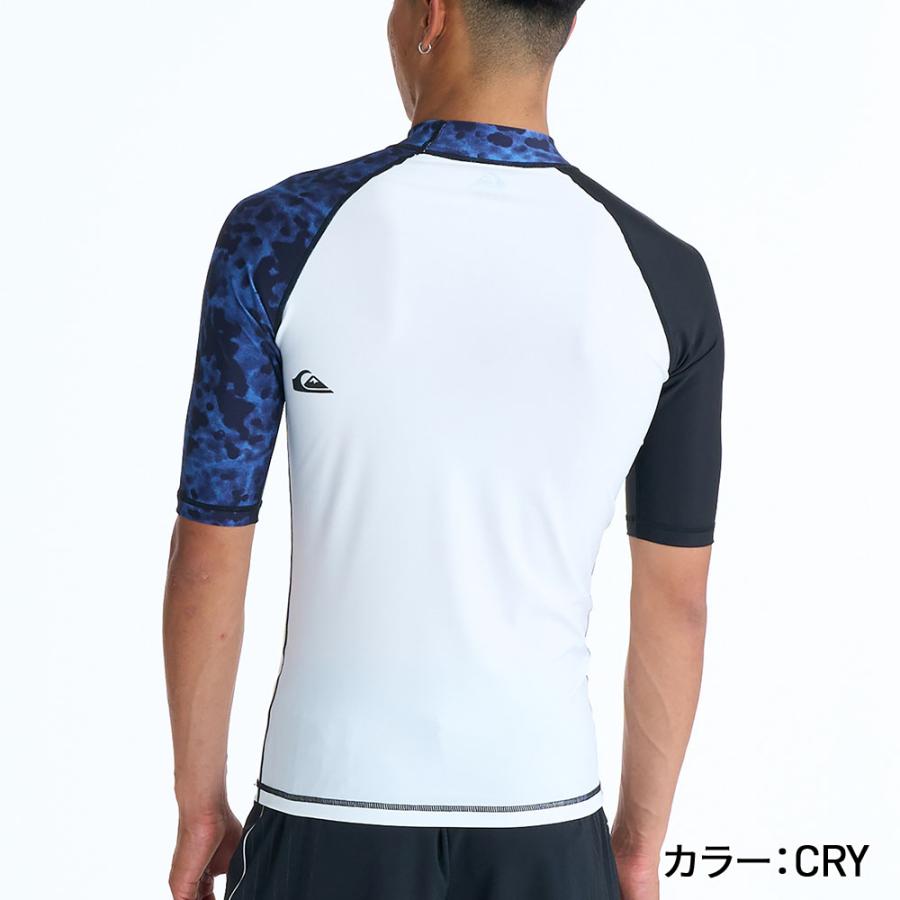クイックシルバー ラッシュガード メンズ 半袖 ハイネック UPF50+ 速乾