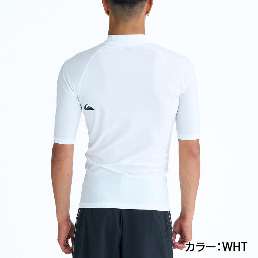 クイックシルバー ラッシュガード メンズ 半袖 ハイネック UPF50+ 速乾