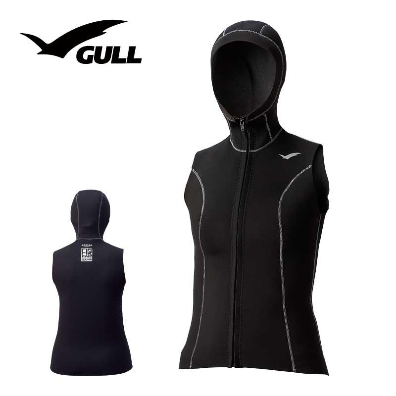 新品 GULL フードベスト レディース スキューバダイビング シュノーケリング GULL（ガル） ウェットスーツ フードベスト レディース FIRフード