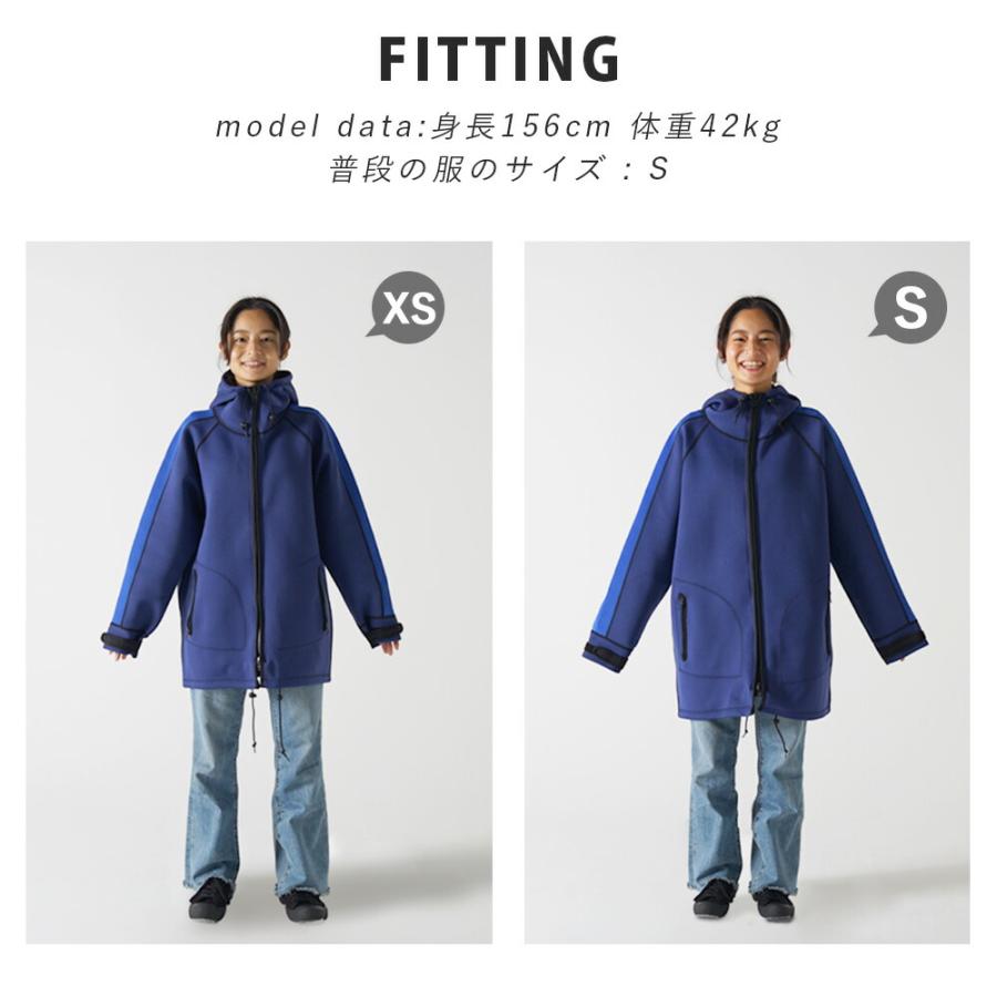 ボートコート 男女兼用 1.5mm ジャージ 防寒 防風 保温 フード付き 大