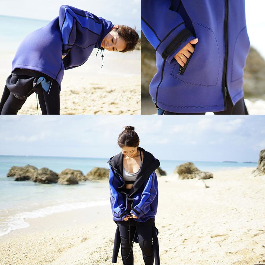 ボートコート 男女兼用 1.5mm ジャージ 防寒 防風 保温 フード付き 大