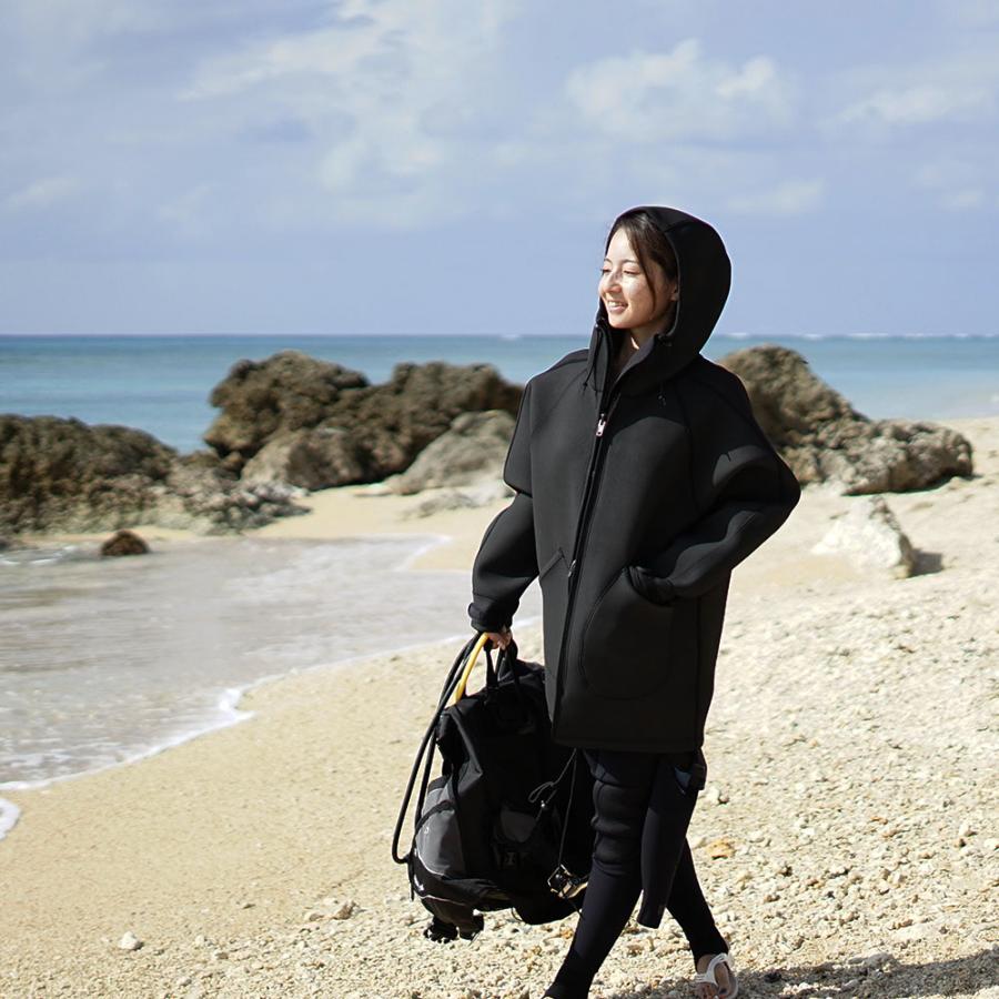 ボートコート 男女兼用 1.7mm スキン 防寒 防風 防水 フード付き 大