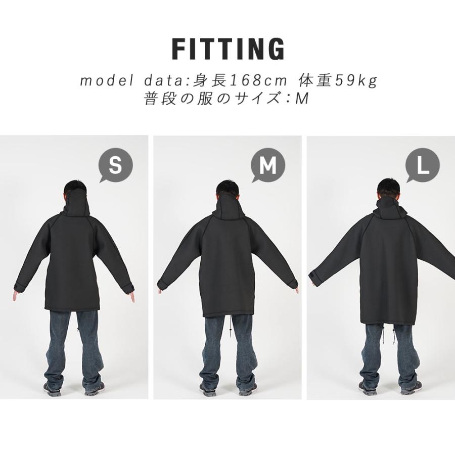 ボートコート 男女兼用 1.7mm スキン 防寒 防風 防水 フード付き 大