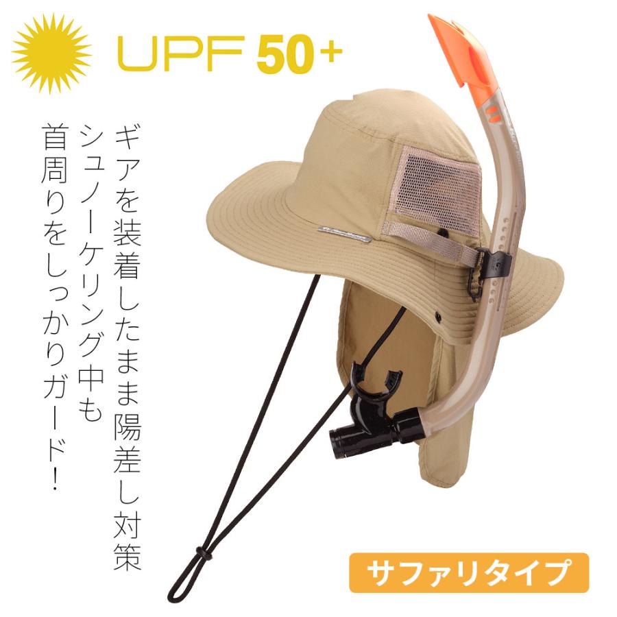 UVハット メンズ レディース UVカット リーフツアラー UPF50+ 帽子 マリンハット 首 日焼け防止 シュノーケリング 海水浴 RA5016 | REEF TOURER | 03
