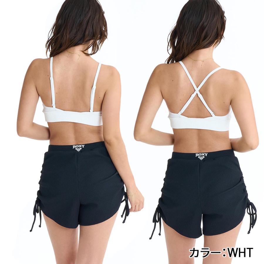 【未使用】試着のみロキシービキニ・ショートパンツ・ラッシュガードセットMサイズ ロキシー 水着 レディース ラッシュガード付 3点セット 水陸両用 塩素