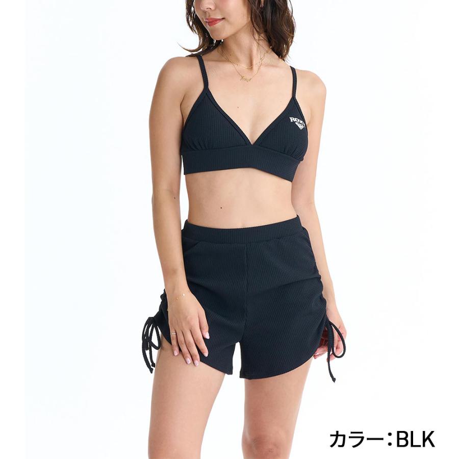 roxy レディース　水着セット　ラッシュガード　3点セット　黒　S ロキシー 水着 レディース ラッシュガード付 3点セット 水陸両用 塩素
