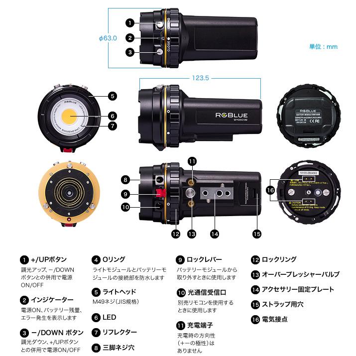 RGBlue　SYSTEM01-3 PREMIUM COLOR システム01 バージョン3 プレミアムカラー [水中ビデオライト]｜divinggear｜03