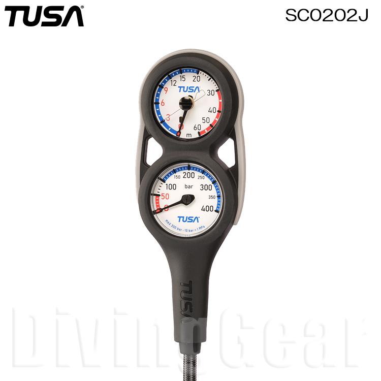 TUSA TUSA(ツサ) SC0202J 残圧計+水深計 2連ゲージ SC-0202J