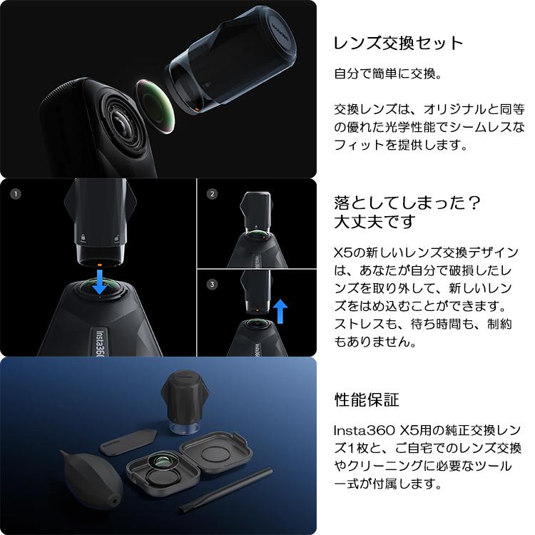 Insta360 X5 レンズ交換キット [ ダブルレンズ ] 360度全景アクション