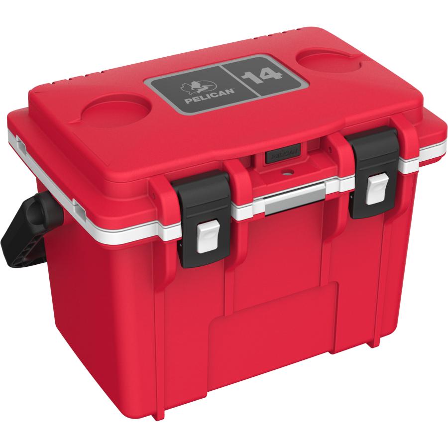 PELICAN ペリカン 14QT パーソナルクーラー オーシャレッド/ホワイト [14Q-5-OSHAREDWHT] 14QT 13.25 L Personal Cooler 保冷 ランチボックス 高耐久_1