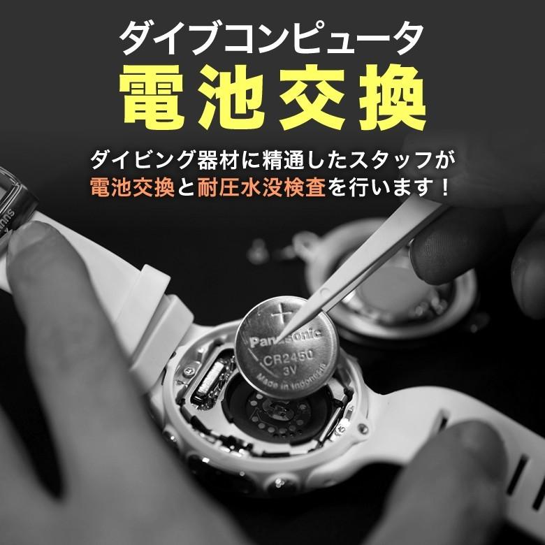 ダイブコンピュータ電池交換+耐圧水没検査【通常プラン】1週間対応 
