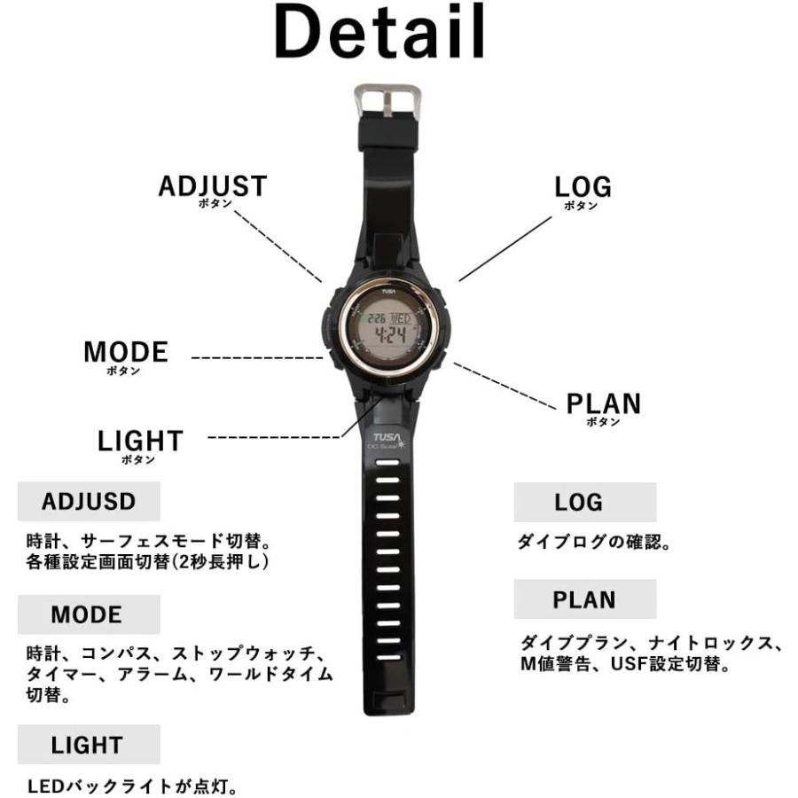 TUSA ツサ DC Solar ディーシーソーラー IQ1203 ダイブコンピューター