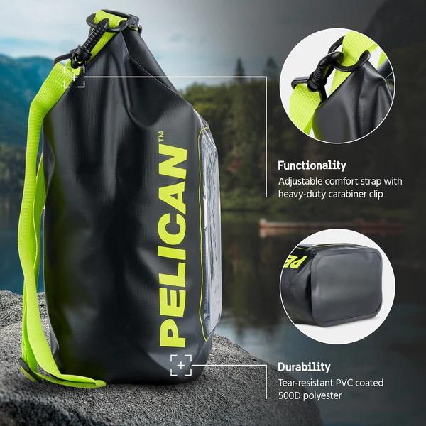 PELICAN ペリカン 防水ドライバッグ 5L ブラック/ネオン [PP050444