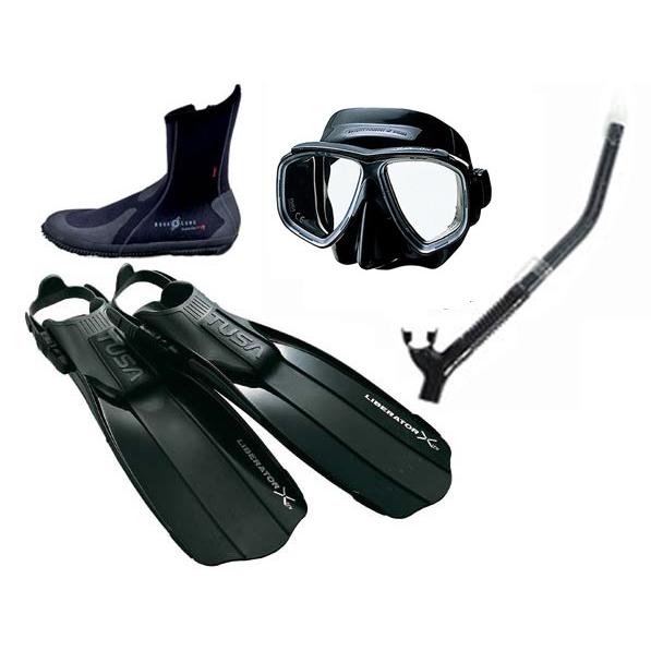 男のブラック軽器材セット☆TUSA&AQUALUNG ツサ&アクアラング 男のブラック軽器材セット☆TUSA&AQUALUNG ツサ&アクアラング