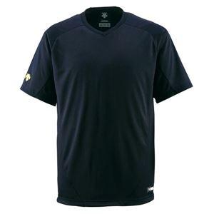 デサント DESCENTE 一番の贈り物 正規取扱店 ベースボールシャツ Vネック M 野球 ブラック DB202